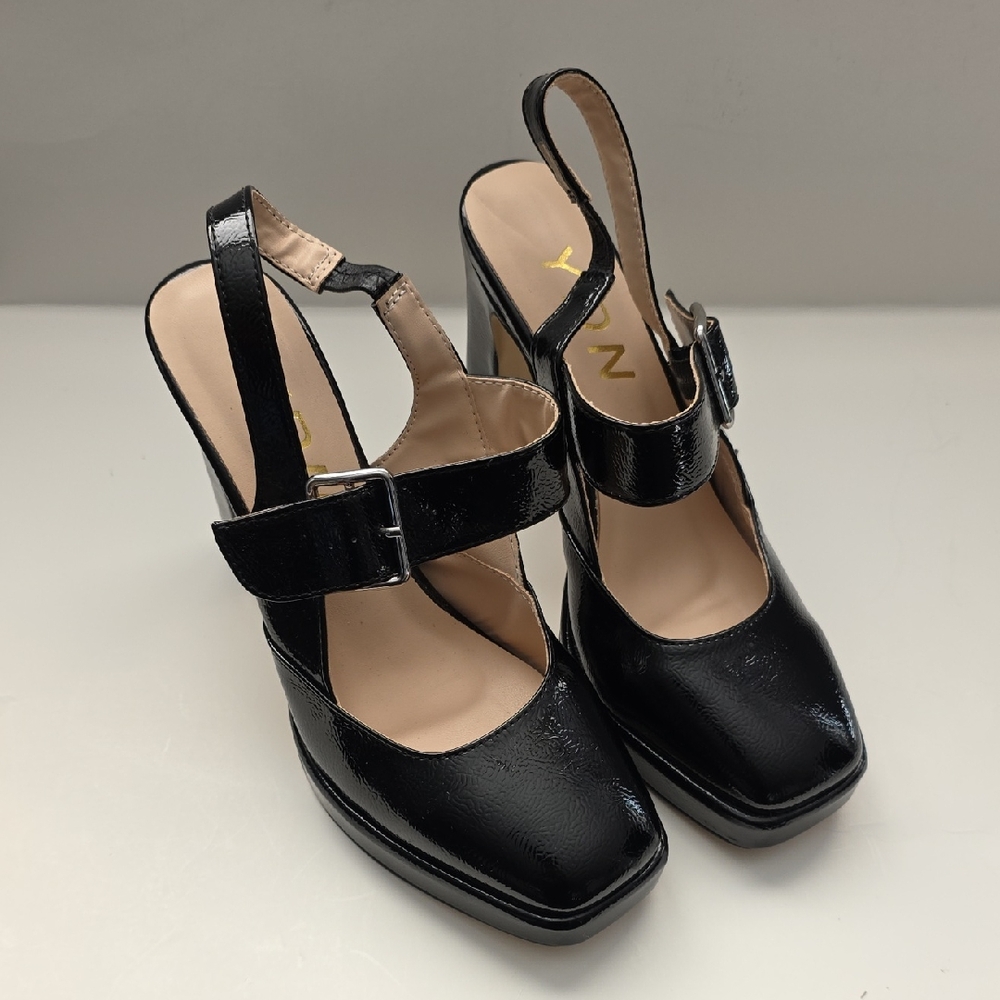 YDN Black Patent Leather Heels